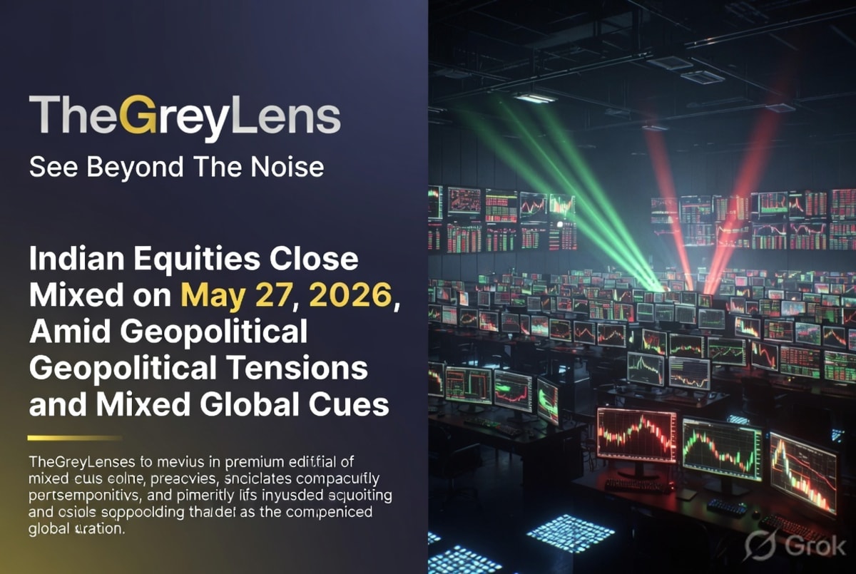 Indian Equities Close Mixed on May 27, 2026, Amid Geopolitical Tensions and Mixed Global Cues