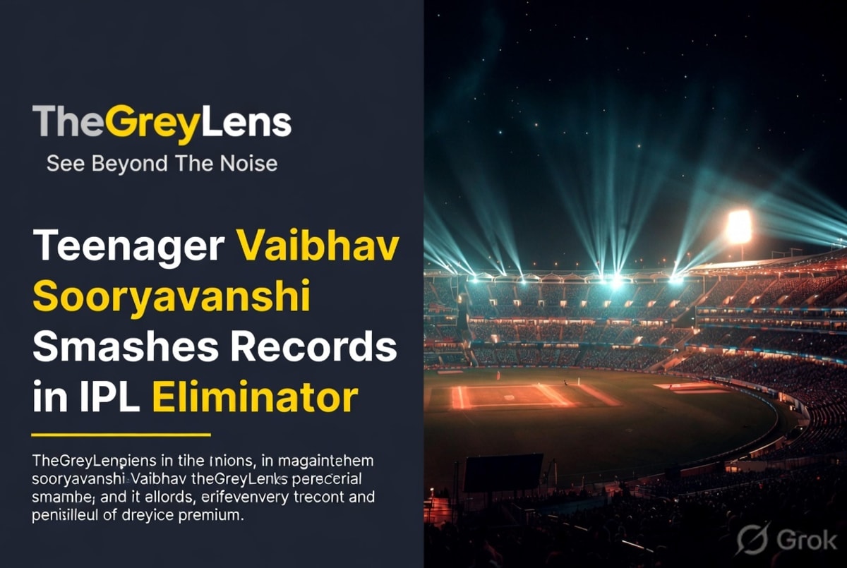Teenager Vaibhav Sooryavanshi Smashes Records in IPL Eliminator