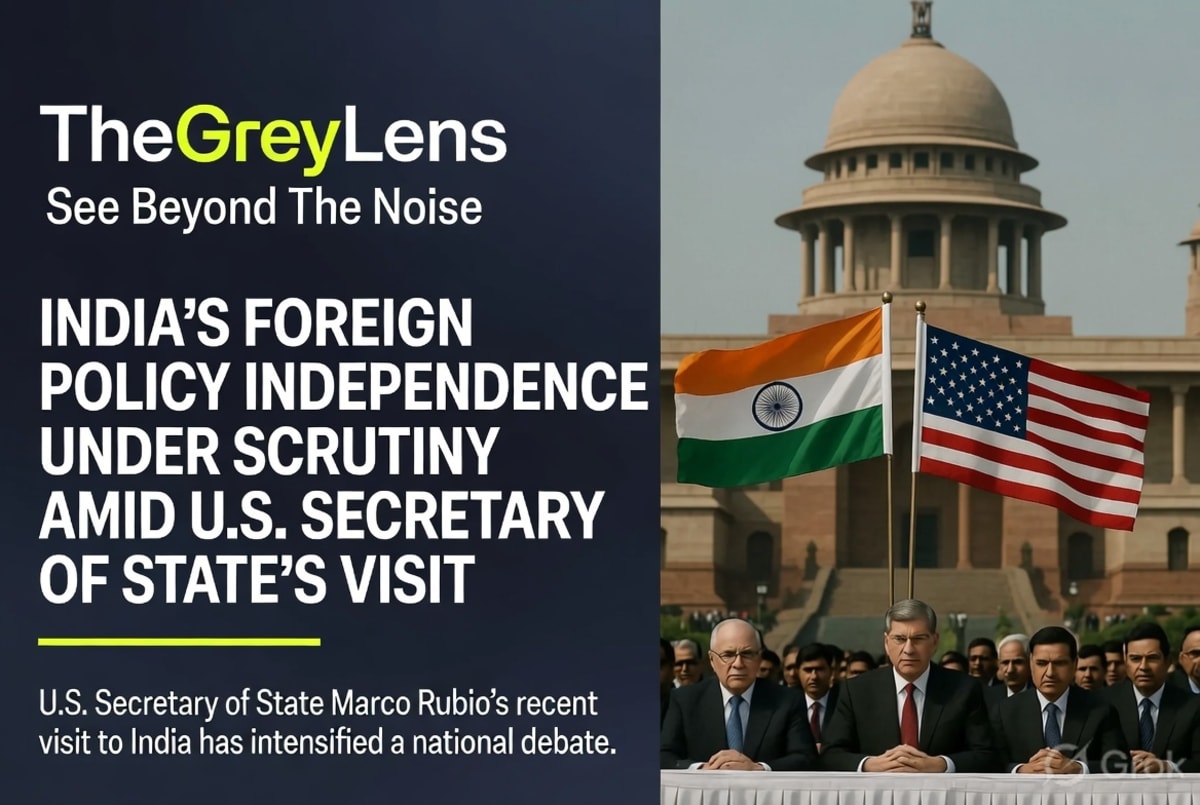 India's Foreign Policy Independence Under Scrutiny Amidst U.S. Secretary of State's Visit