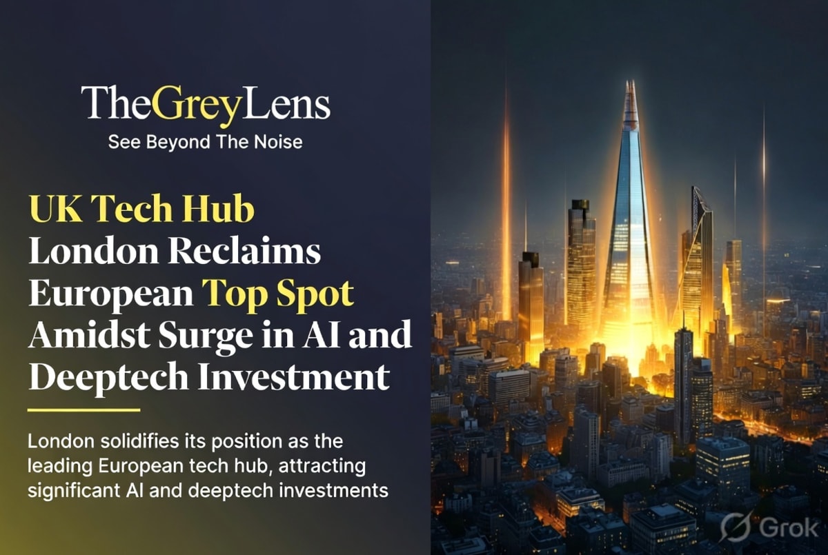 UK Tech Hub London Reclaims European Top Spot Amidst Surge in AI and Deeptech Investment