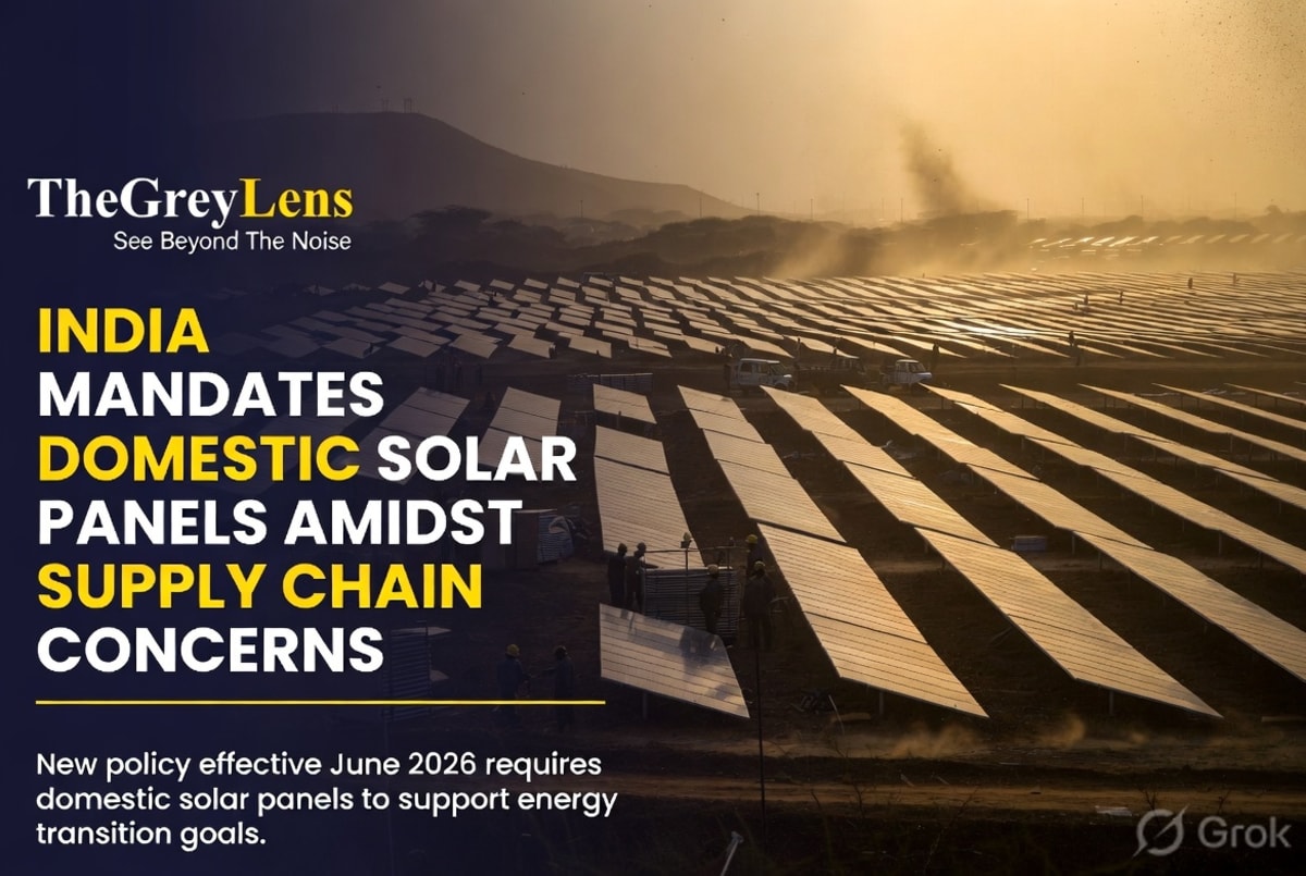 India Mandates Domestic Solar Panels Amidst Supply Chain Concerns and Energy Transition Goals