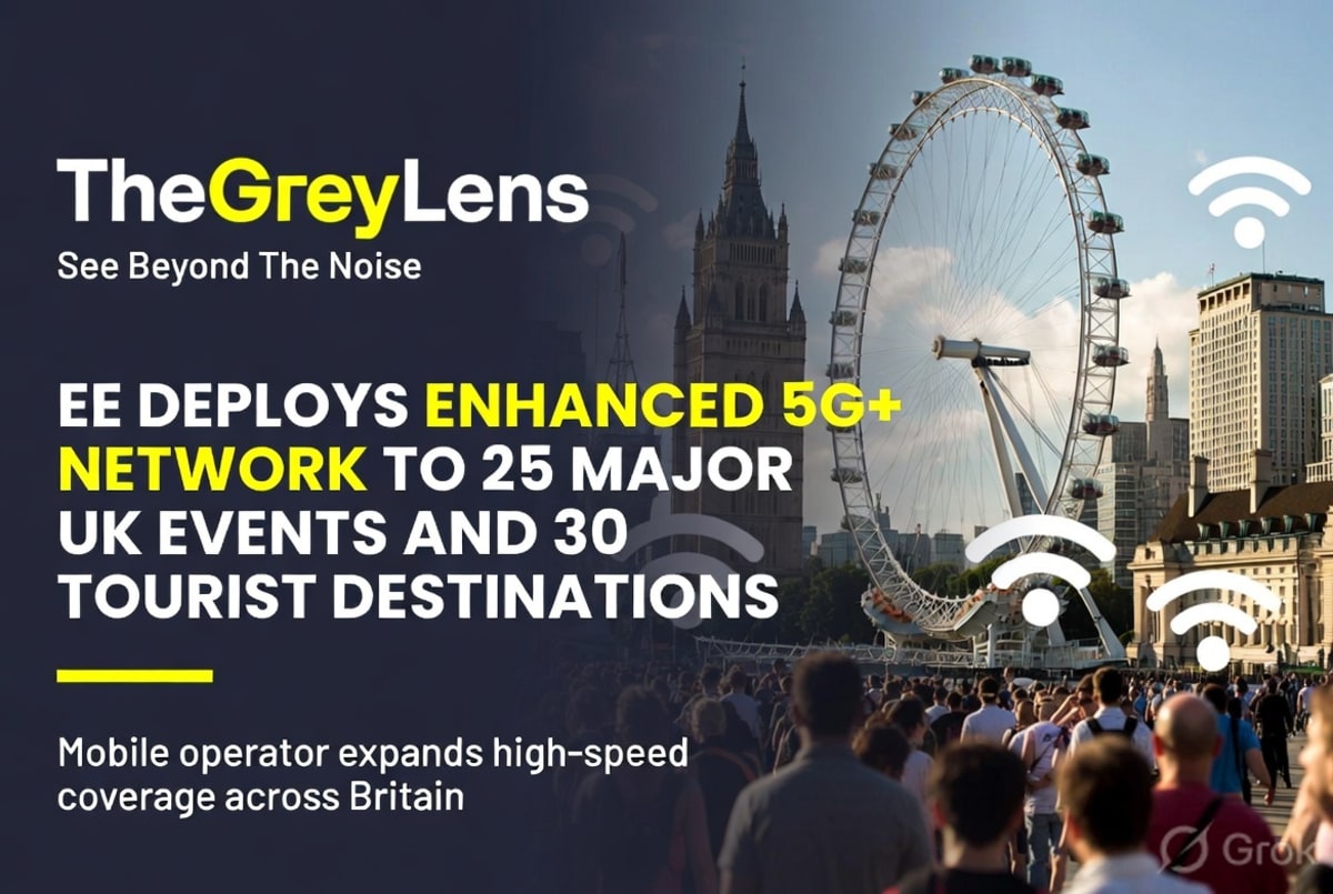 EE Deploys Enhanced 5G+ Network to 25 Major UK Events and 30 Tourist Destinations