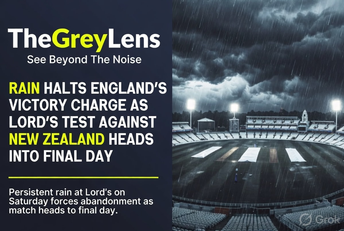 Rain Halts England's Victory Charge as Lord's Test Against New Zealand Heads into Final Day