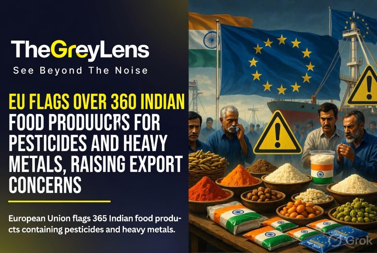 EU Flags Over 360 Indian Food Products for Pesticides and Heavy Metals, Raising Export Concerns