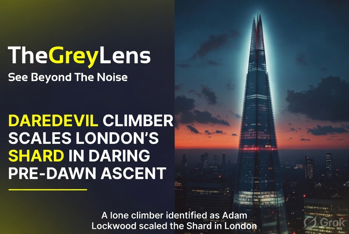 Daredevil Climber Scales London's Shard in Daring Pre-Dawn Ascent