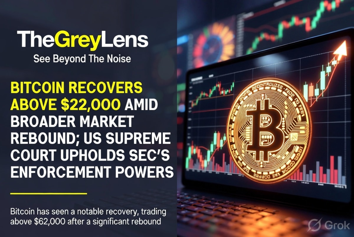 Bitcoin Recovers Above $62,000 Amid Broader Market Rebound; US Supreme Court Upholds SEC's Enforcement Powers