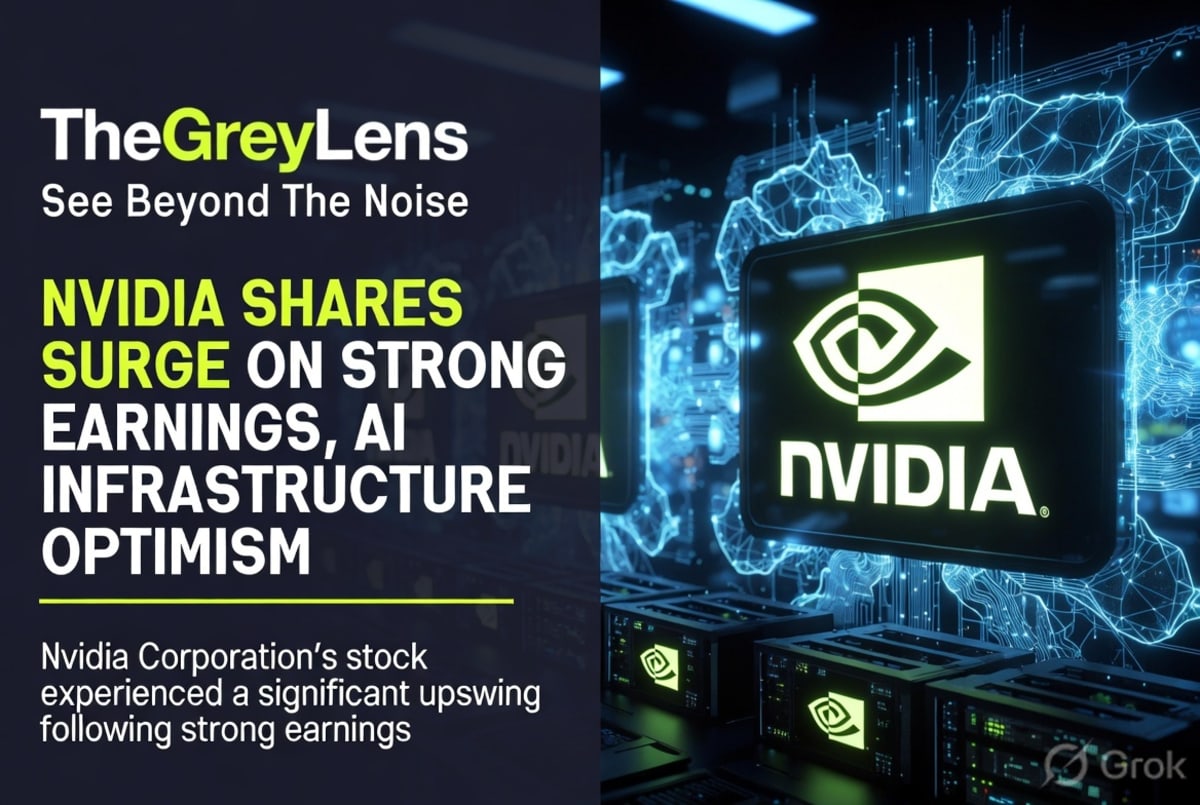 Nvidia Shares Surge on Strong Earnings, AI Infrastructure Optimism