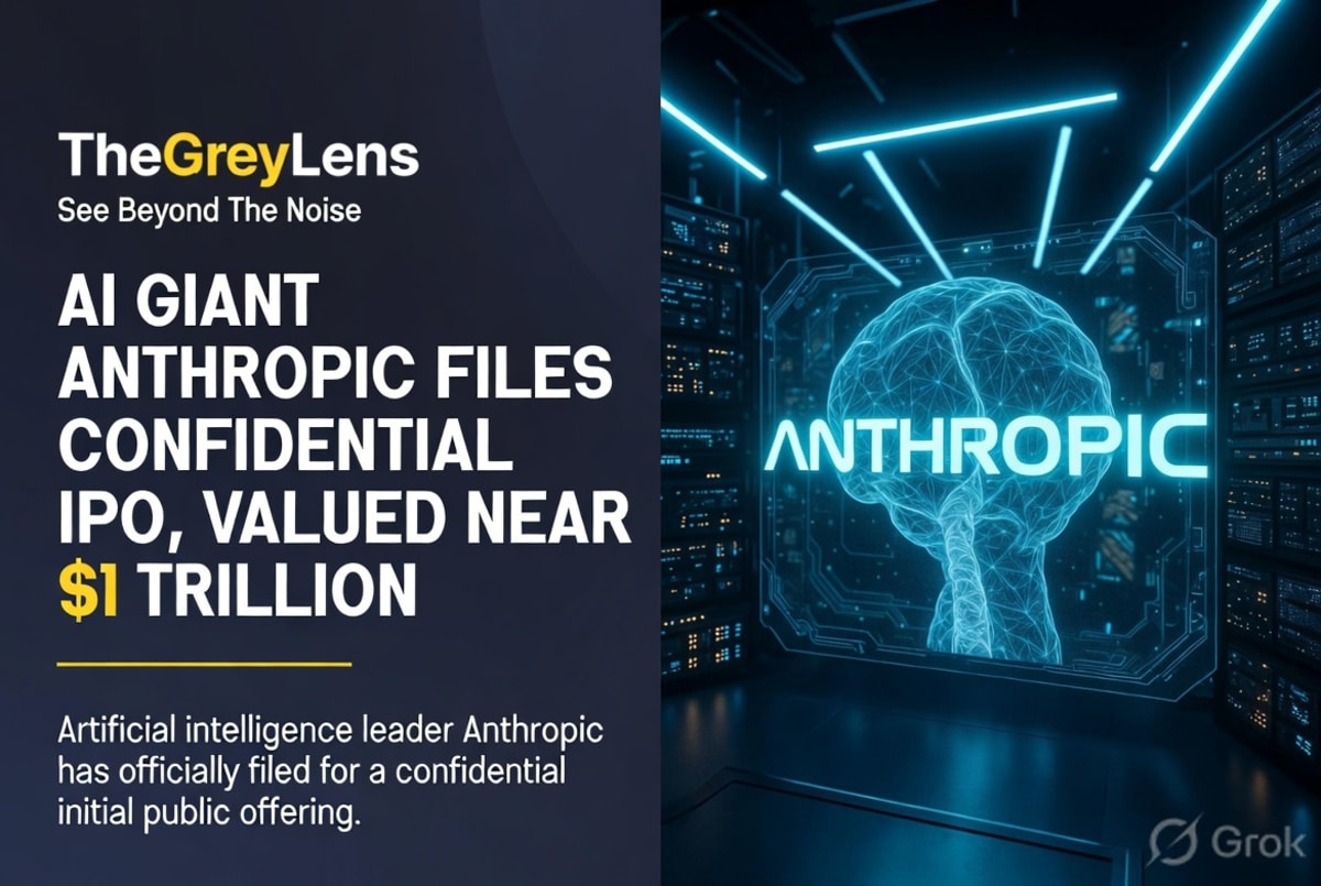 AI Giant Anthropic Files Confidential IPO, Valued Near $1 Trillion