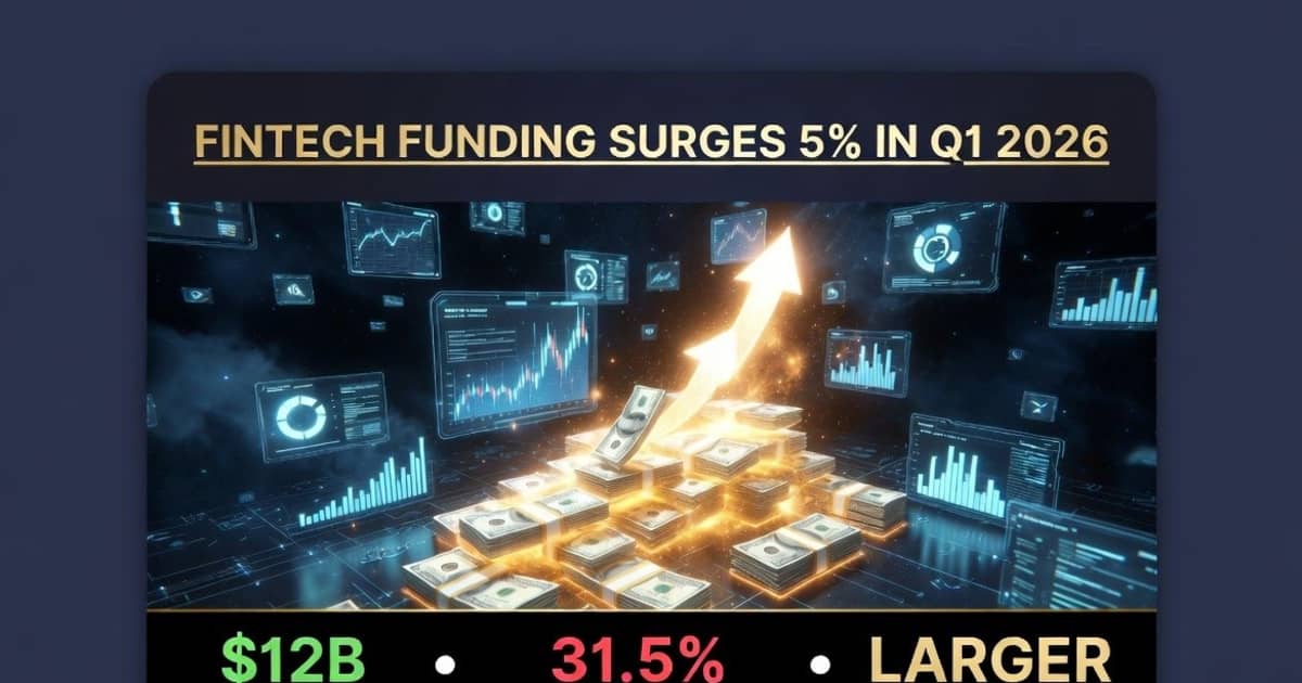 Fintech Funding Surges 5% in Q1 2026 Amid Fewer, Larger Deals