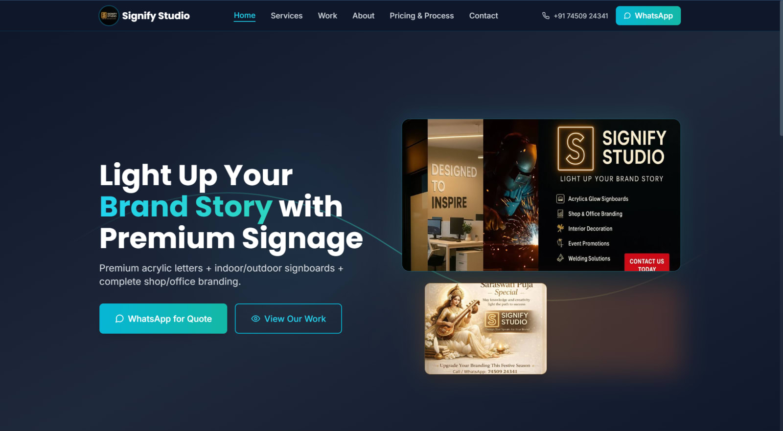 Signify Studio concept website preview