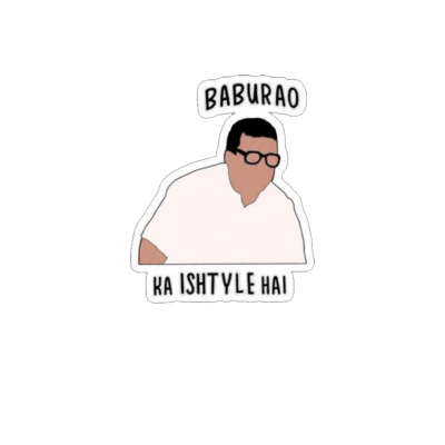 Baburao Ishtyle Sticker – Funny Bollywood Meme Decal sticker