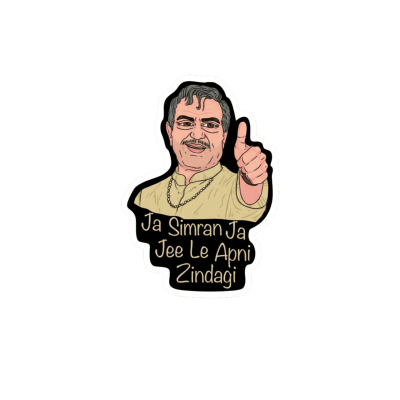 Ja Simran Ja Sticker – Bollywood Dialogue Decal sticker