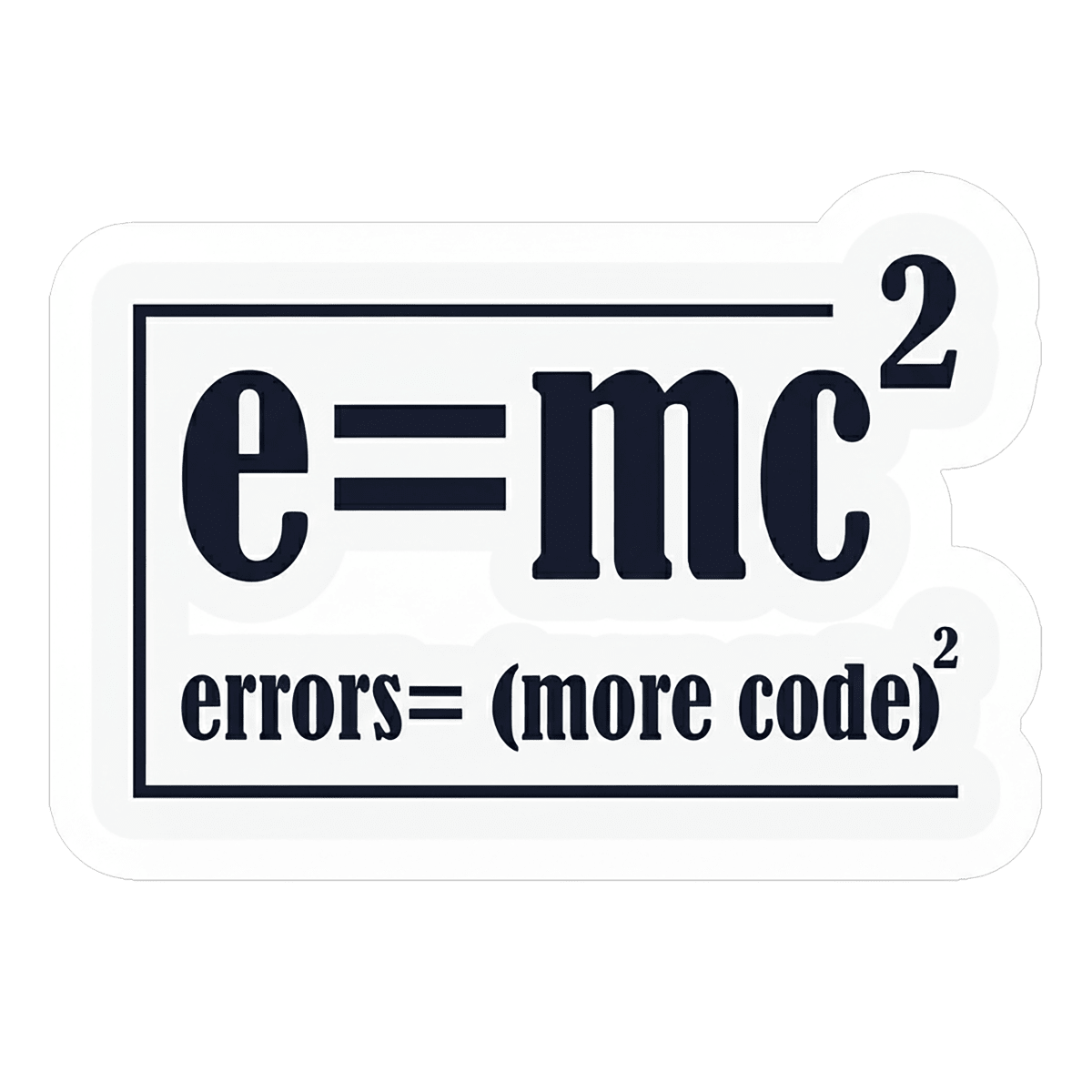 E = mc² Errors Coding Vinyl Sticker