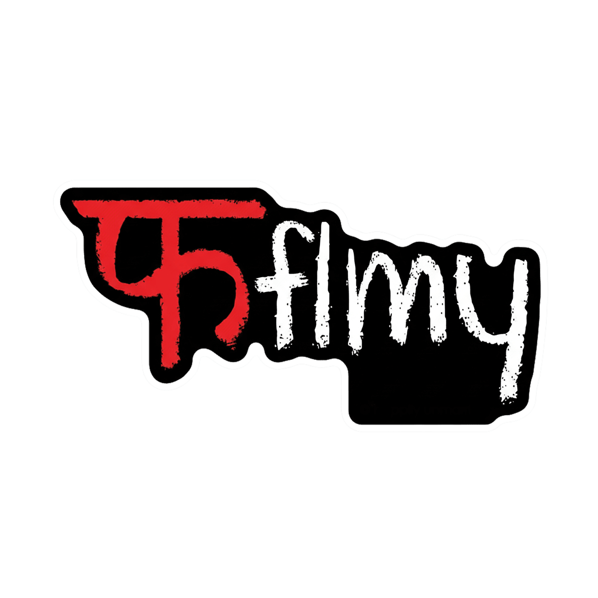 Filmy Hindi Typography Vinyl Sticker