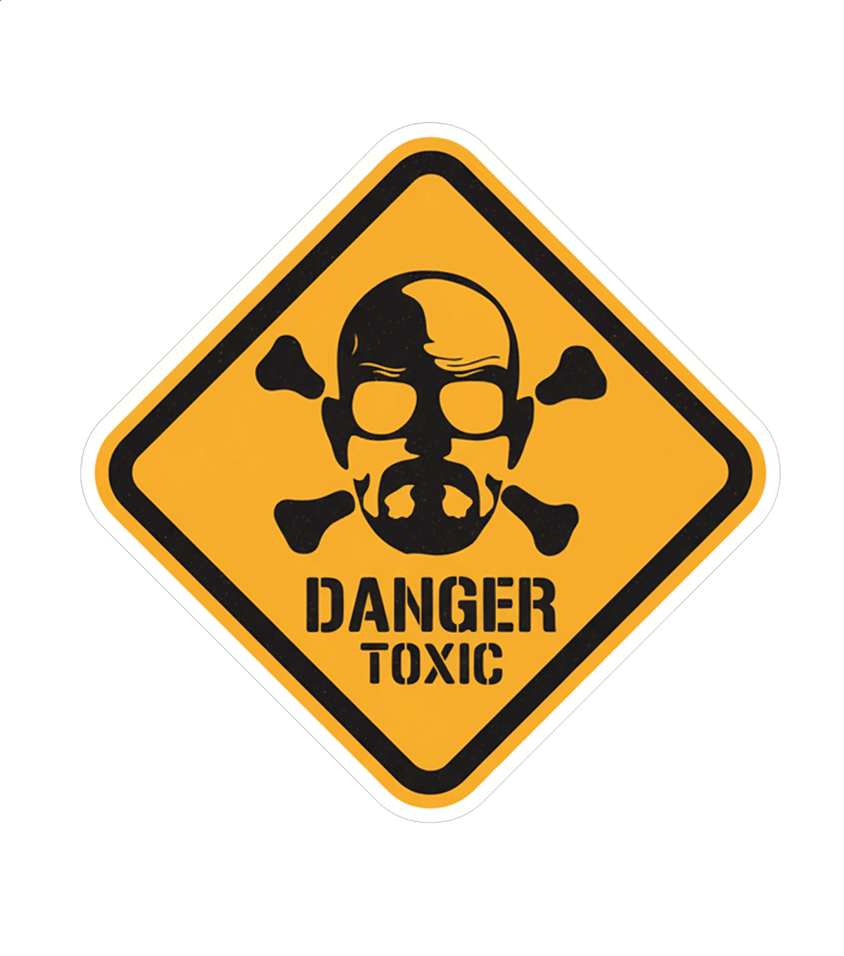Danger Toxic Sticker – Skull Warning Sign Vinyl Decal
