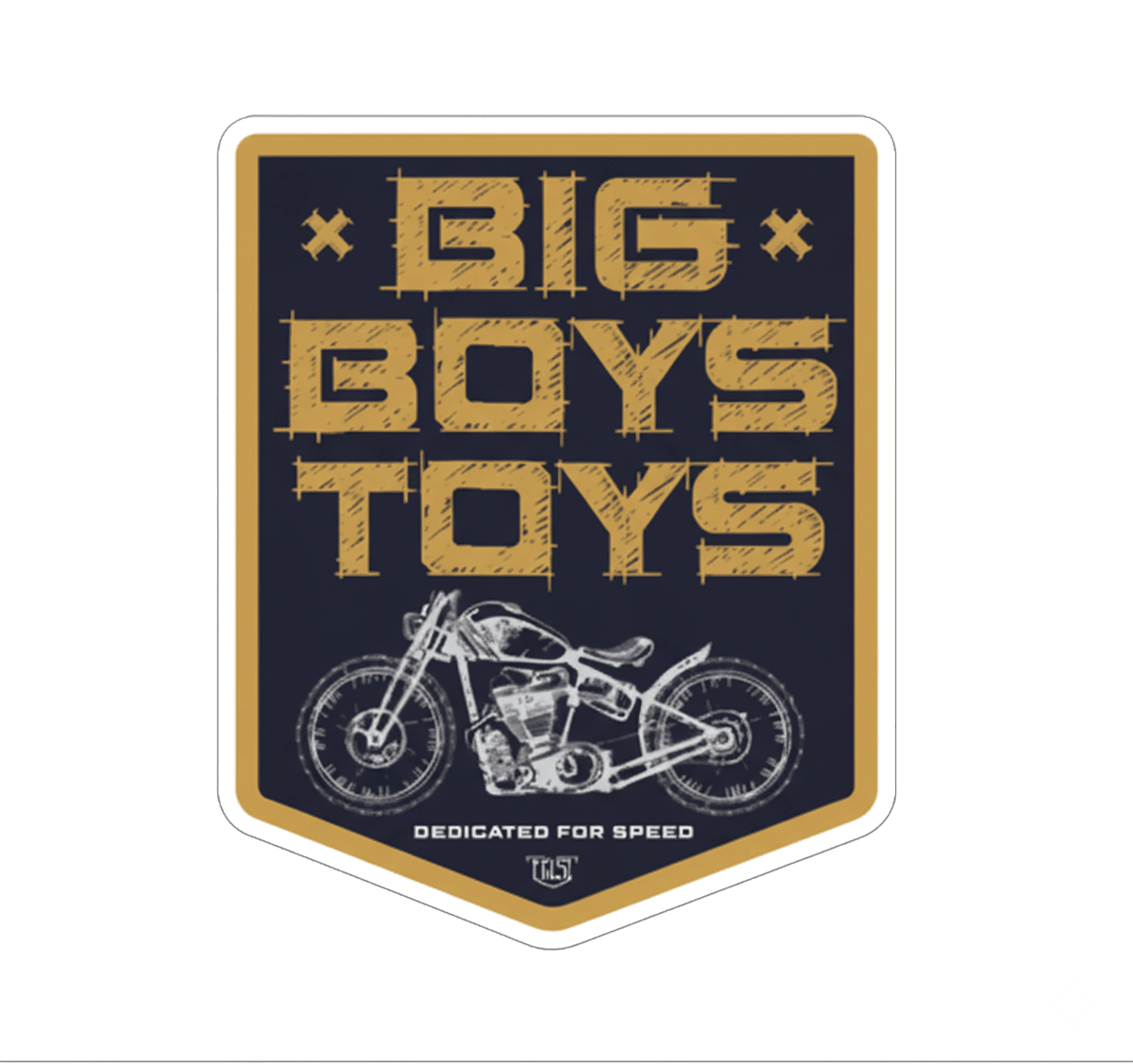Big Boys Toys Sticker – Motorcycle Lover Vintage Decal