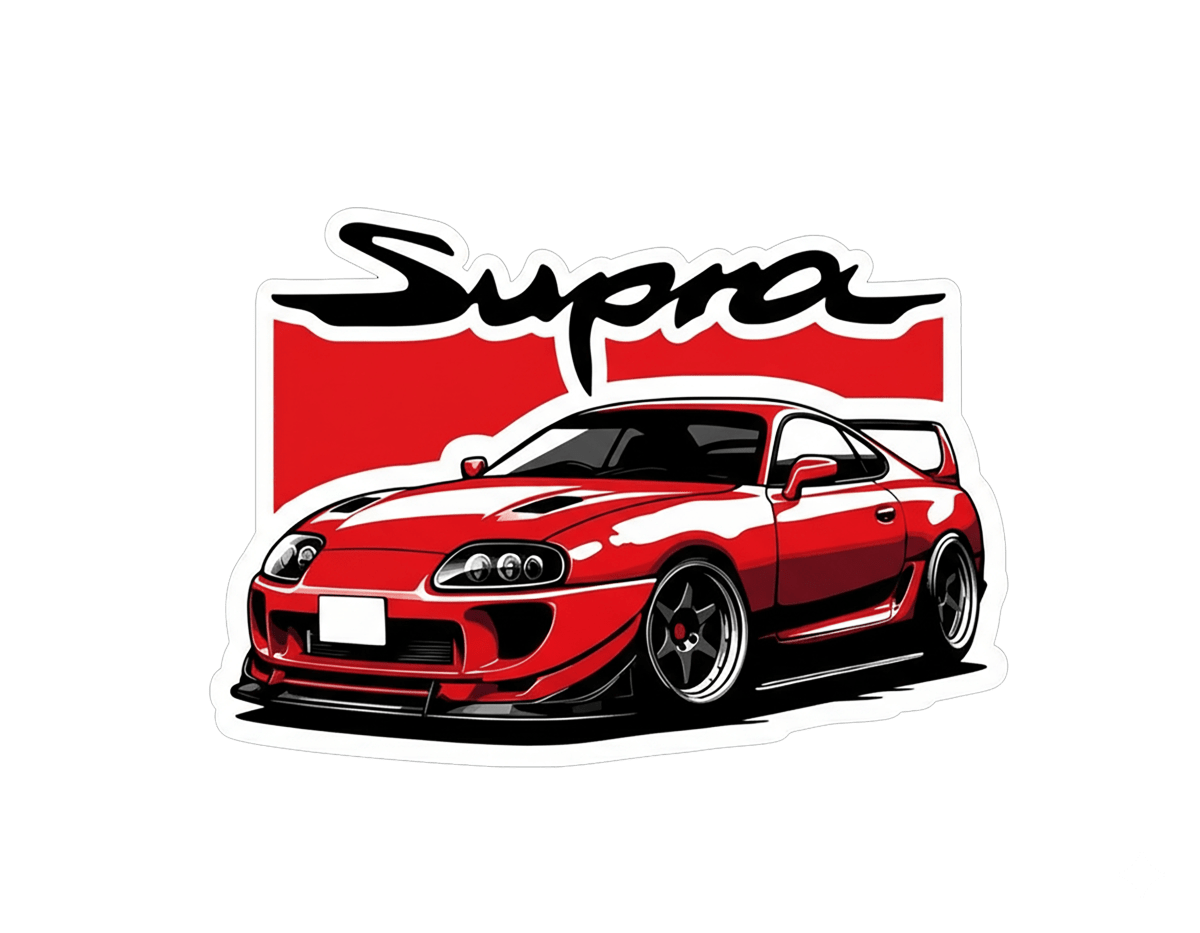 Supra Car Sticker – JDM Sports Car Aesthetic Decal