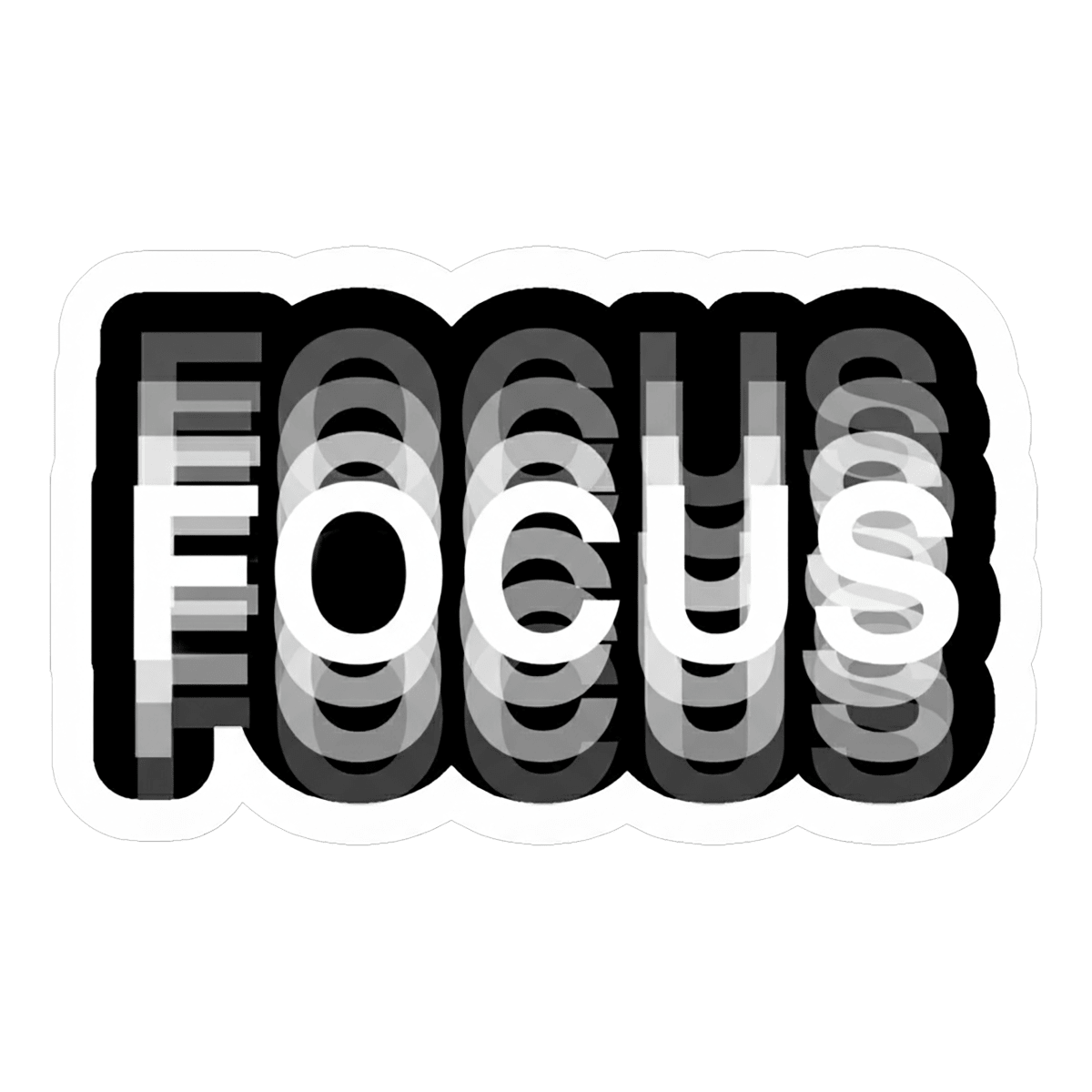 Focus Sticker – Productivity Motivation Aesthetic Decal