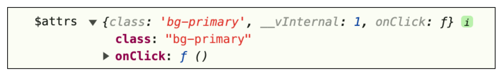 console.log 印出 $attrs 屬性
