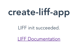 LIFF 開發伺服器初始化成功顯示畫面