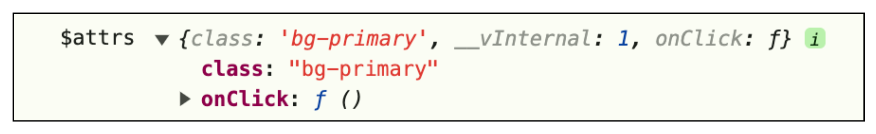 console.log ӡ $attrs 