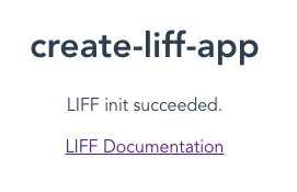 LIFF 開發伺服器初始化成功顯示畫面