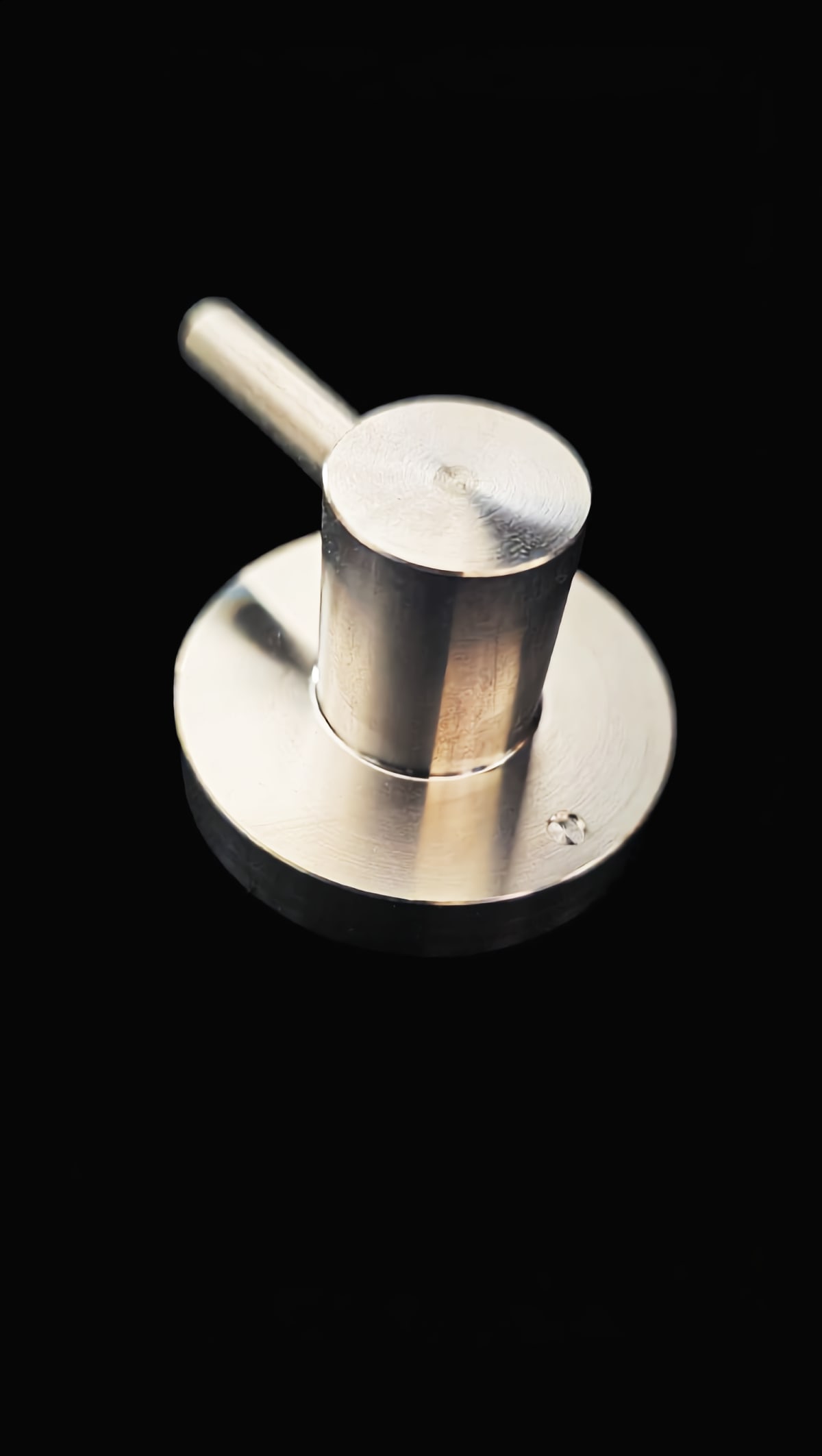 Control knob in solid stainless steel