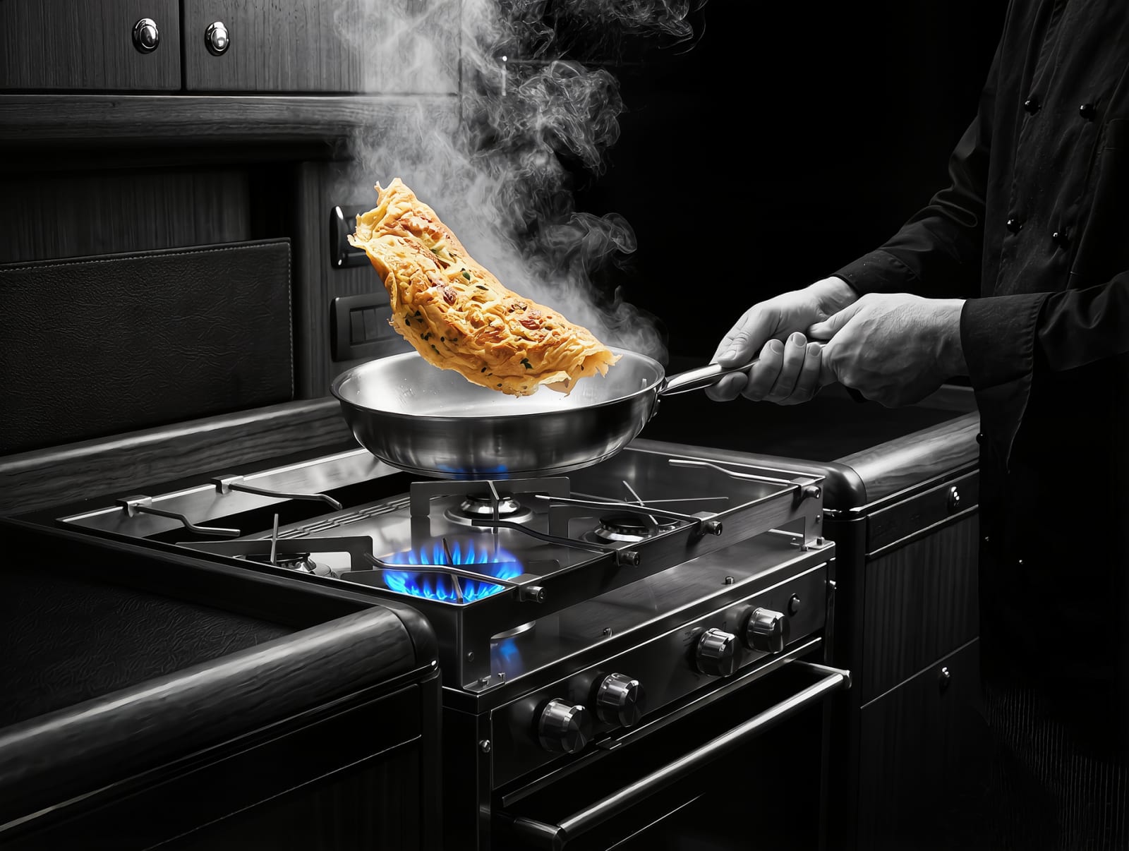 Chef cooking on a MAXIMA cooker