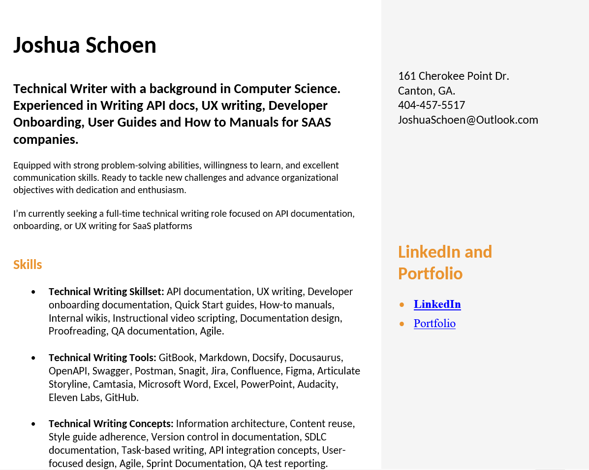 Resume Preview