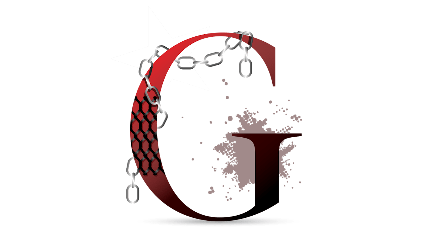 Illustration des Buchstabens G, symbolisch für den Grunge-Stil