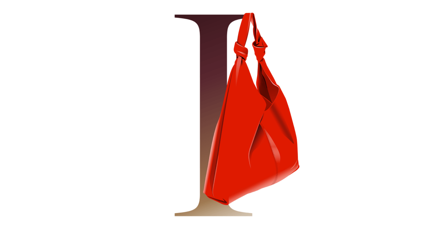 Illustration des Buchstabens I, symbolisch für It-Bags