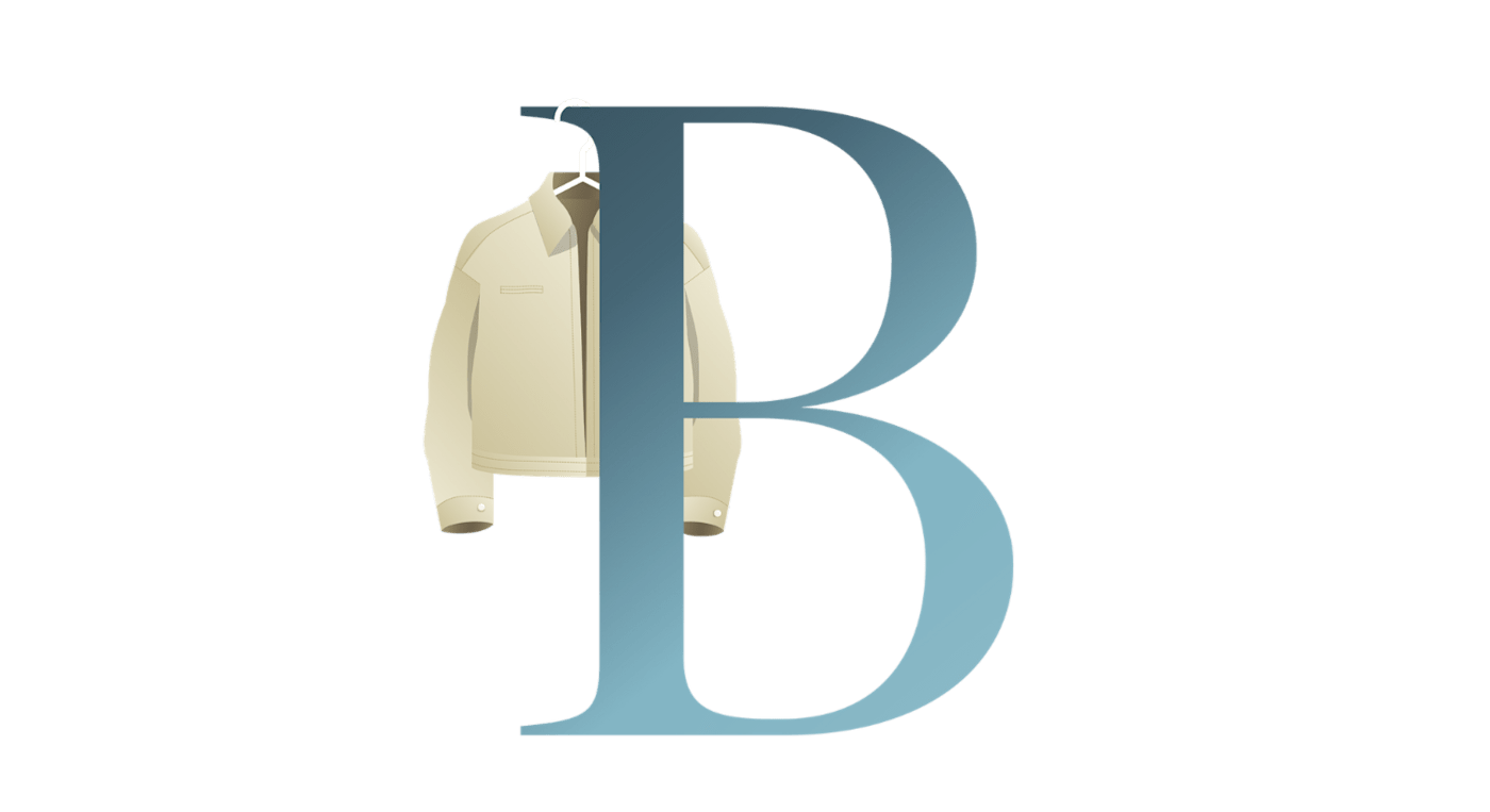Illustration des Buchstabens B, symbolisch für einen Blouson