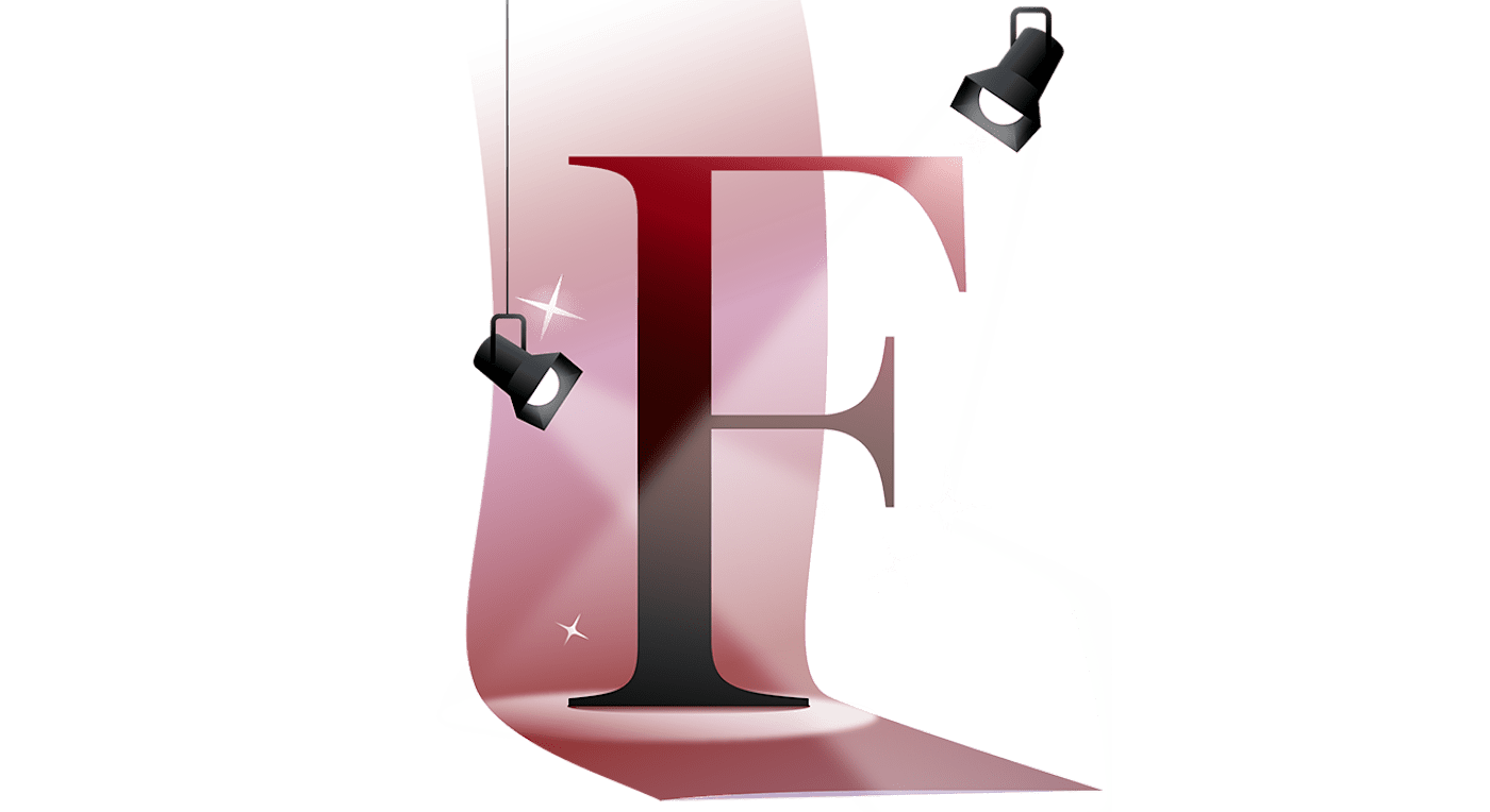 Illustration des Buchstabens F, symbolisch für die Fashion Week