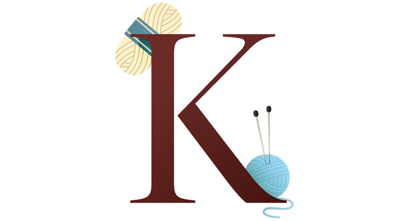 Illustration des Buchstabens K, symbolisch für Knit Wear