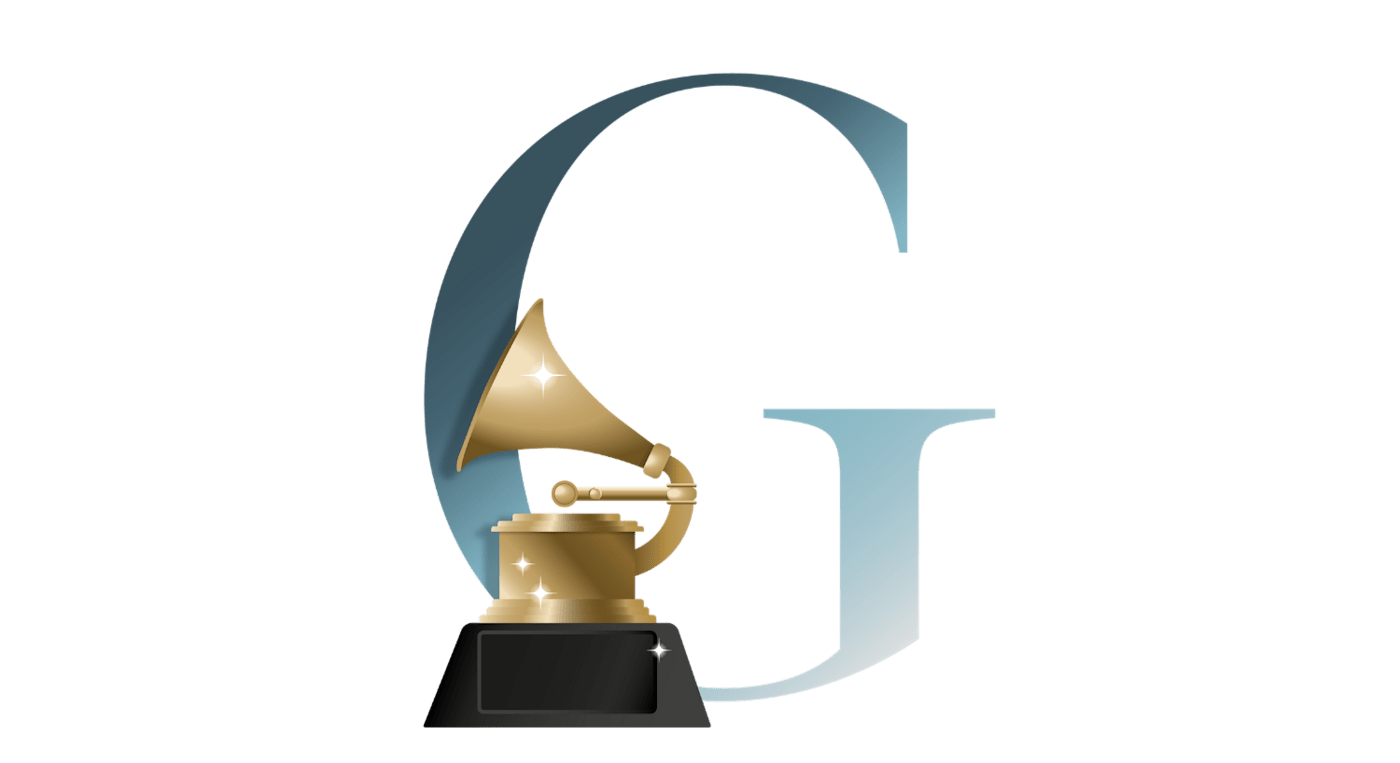 Illustration des Buchstabens G, symbolisch für die Grammy Awards