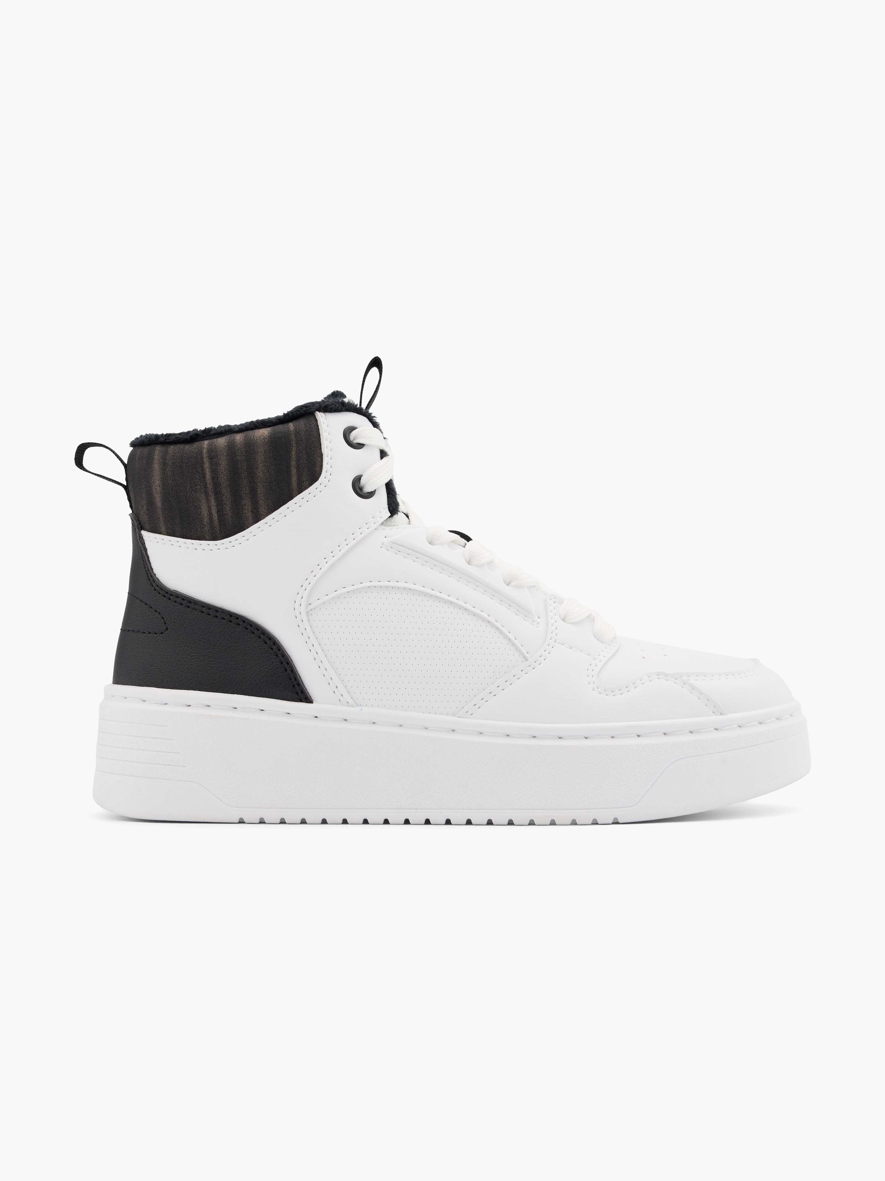 Schwarz-weißer High-Top Sneaker