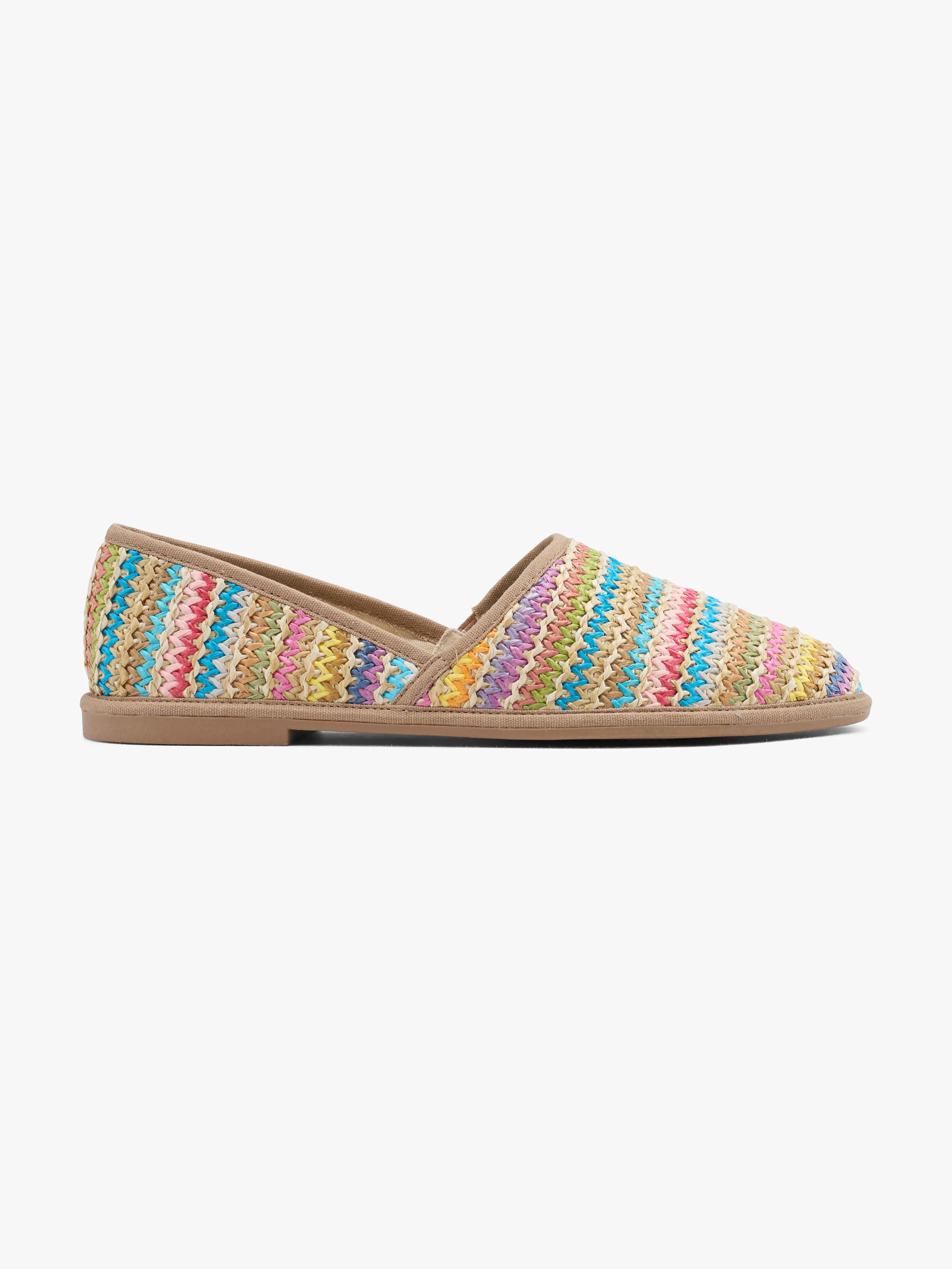 Bunt gemusterte Espadrilles in farbenfrohem Design