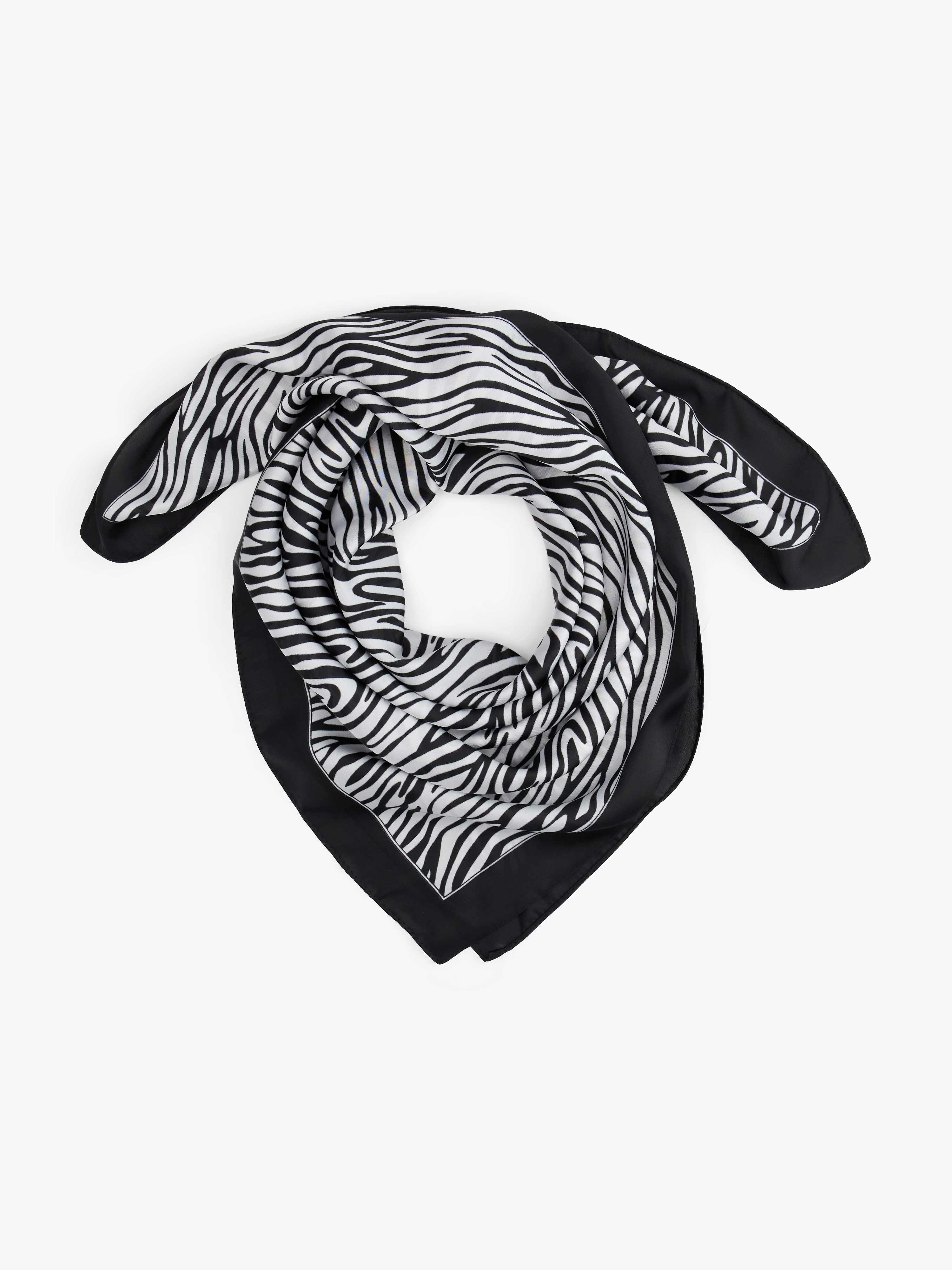 Delicato foulard con motivo zebrato