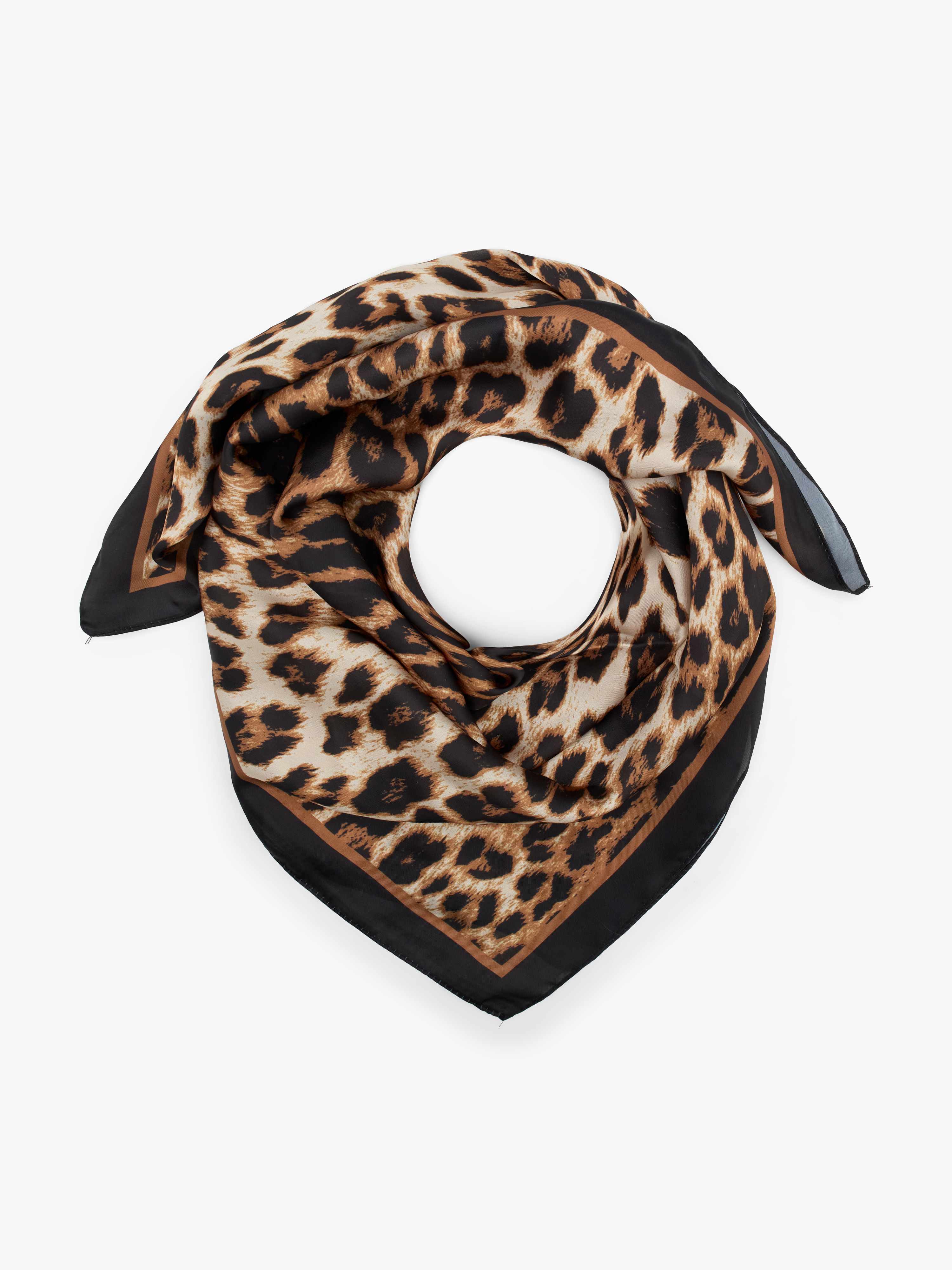 Foulard con motivo leopardato