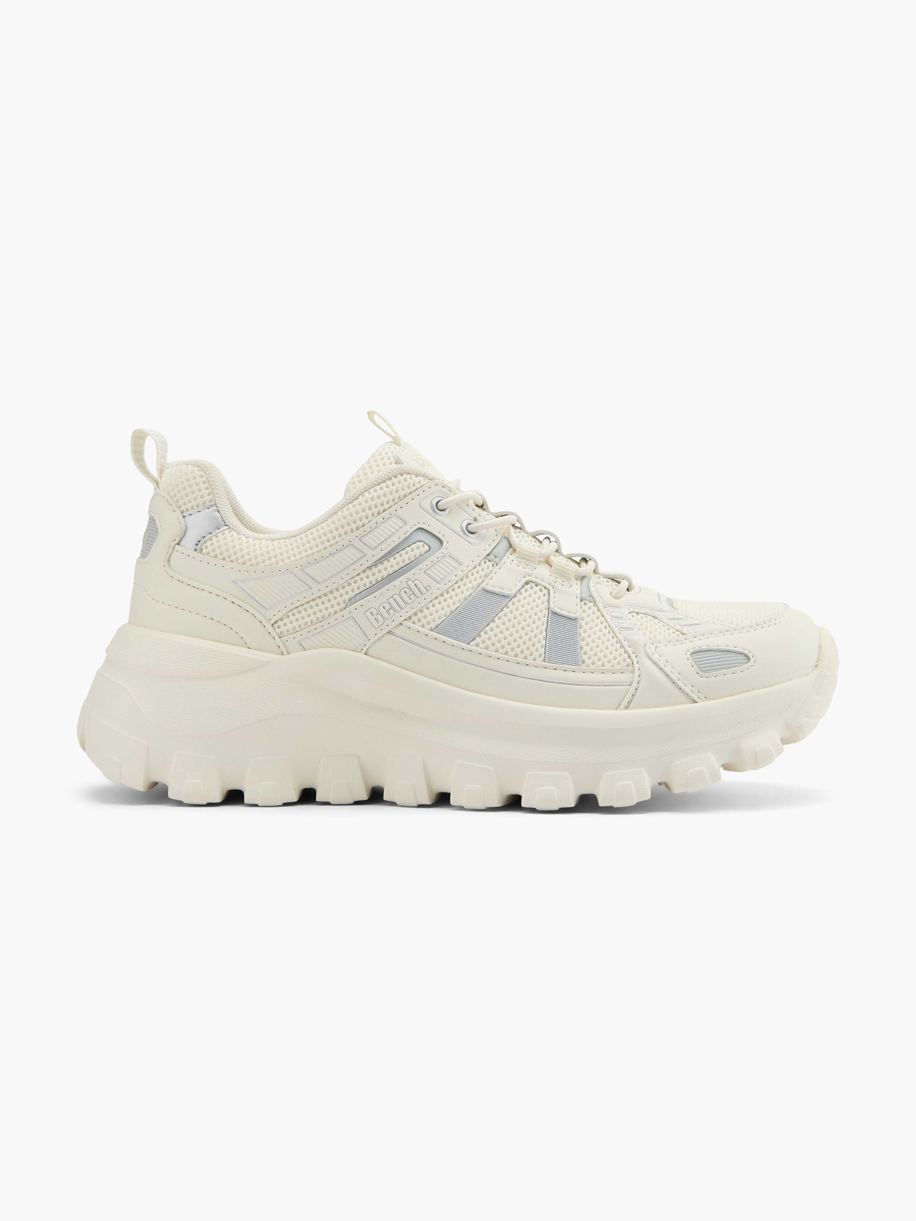 Dicker CHunky Sneaker in Weiß mit Mesh-Aufsätzen