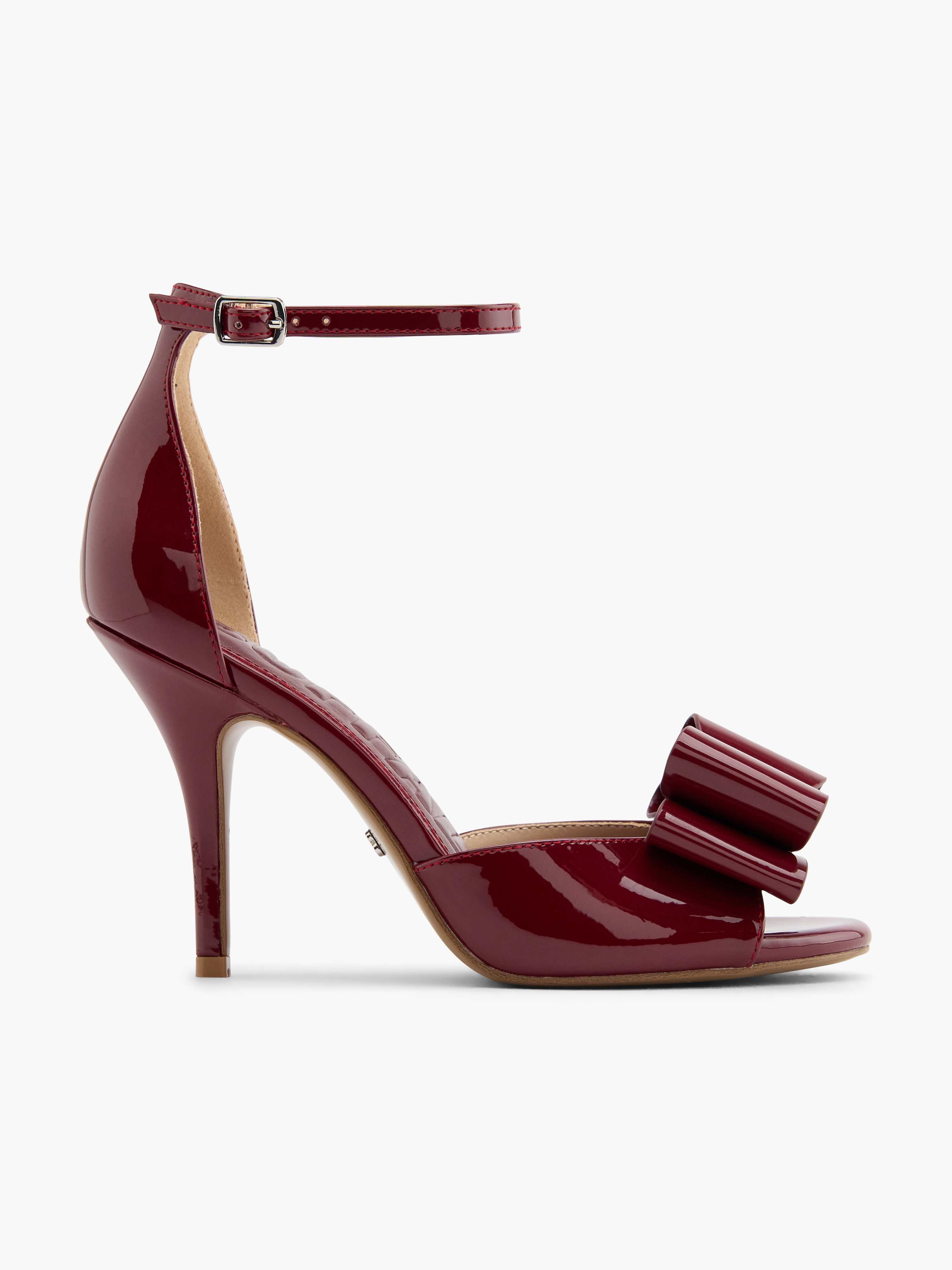 Bordeauxroter High Heel mit Schleifen-Applikation