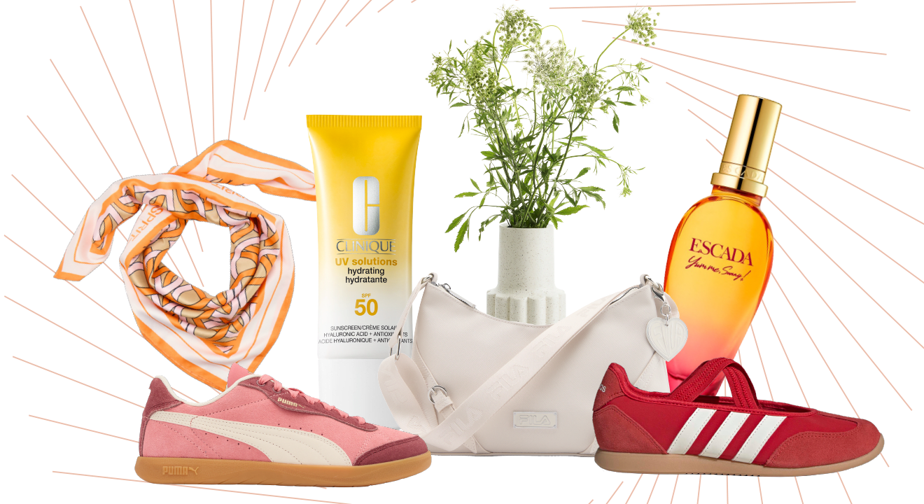 Collage mit sieben Essentials für den Frühlingsanfang