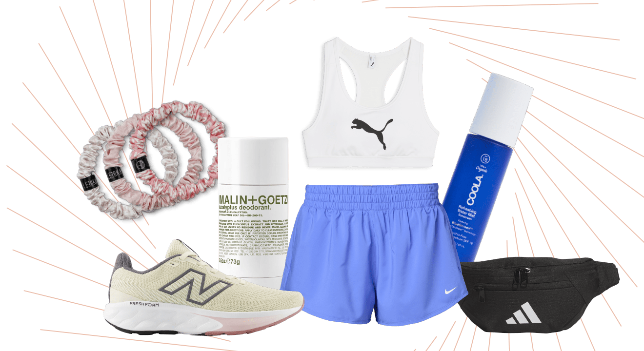Collage mit mehreren Running-Essentials