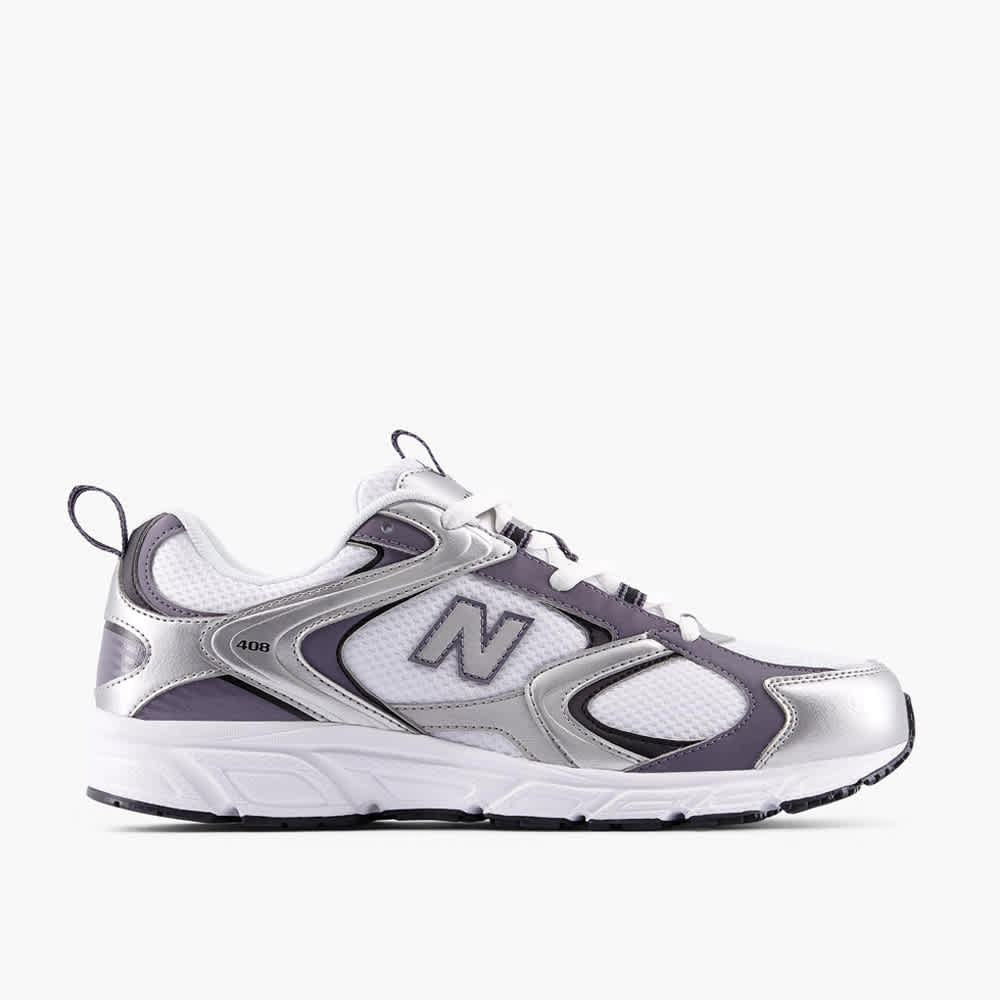 Weiß-grauer Retro-Sneaker mit "N" auf der Seite