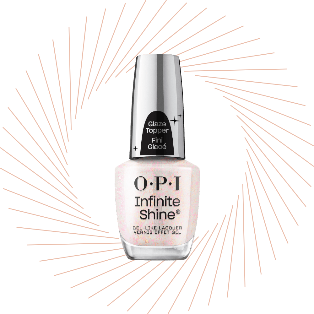 OPI Infinite Shine Nagellack als Glaze Topper mit schimmernden Glitzerpartikeln
