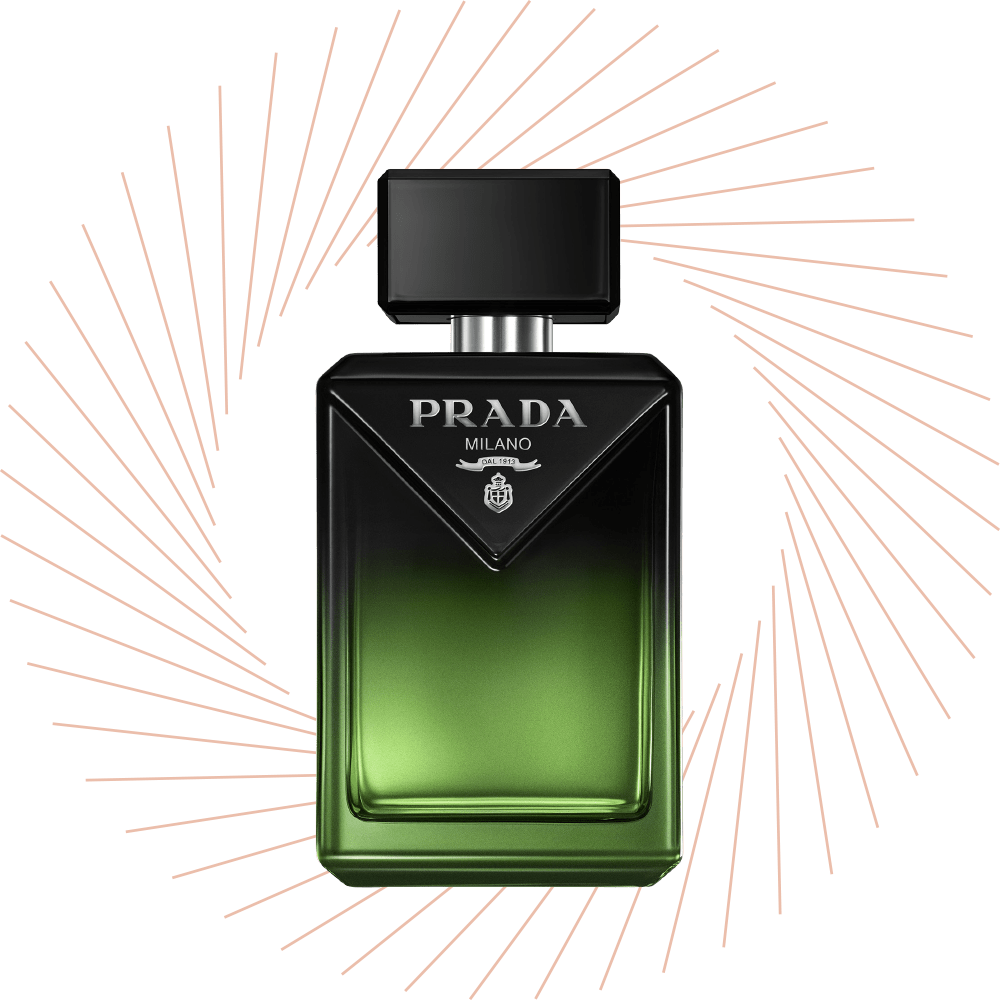 Prada Milano Parfumflakon mit Farbverlauf von Schwarz zu Grün