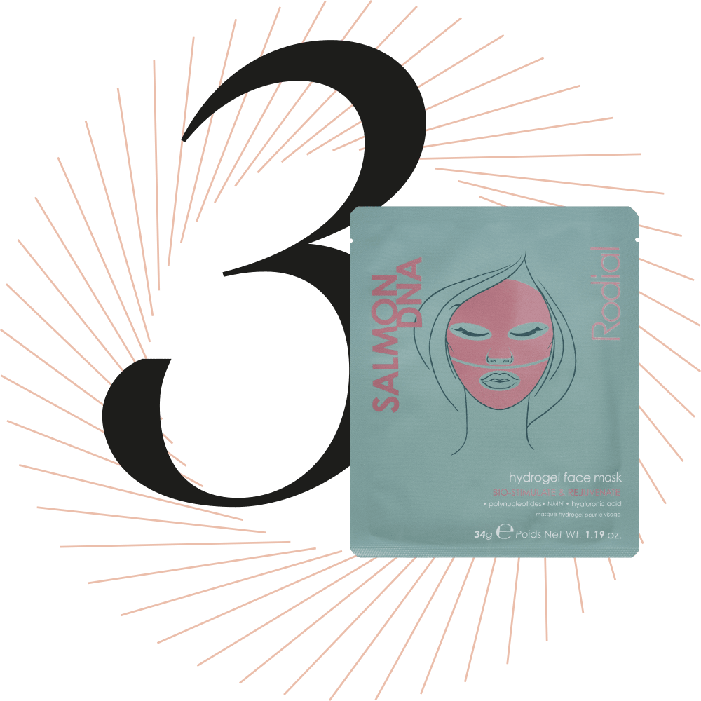 Rodial Salmon DNA Hydrogel-Gesichtsmaske in türkiser Verpackung