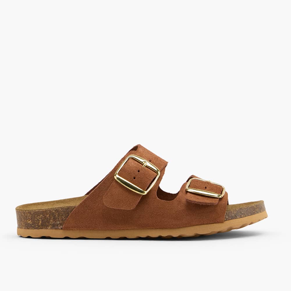 Sandalette in ruhigem Braunton