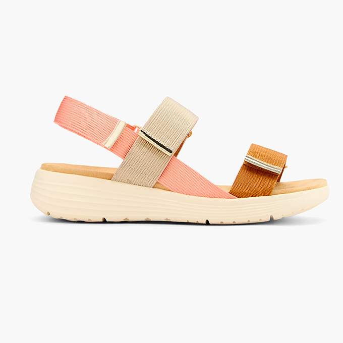 Trekking-Sandalen mit pinken Details