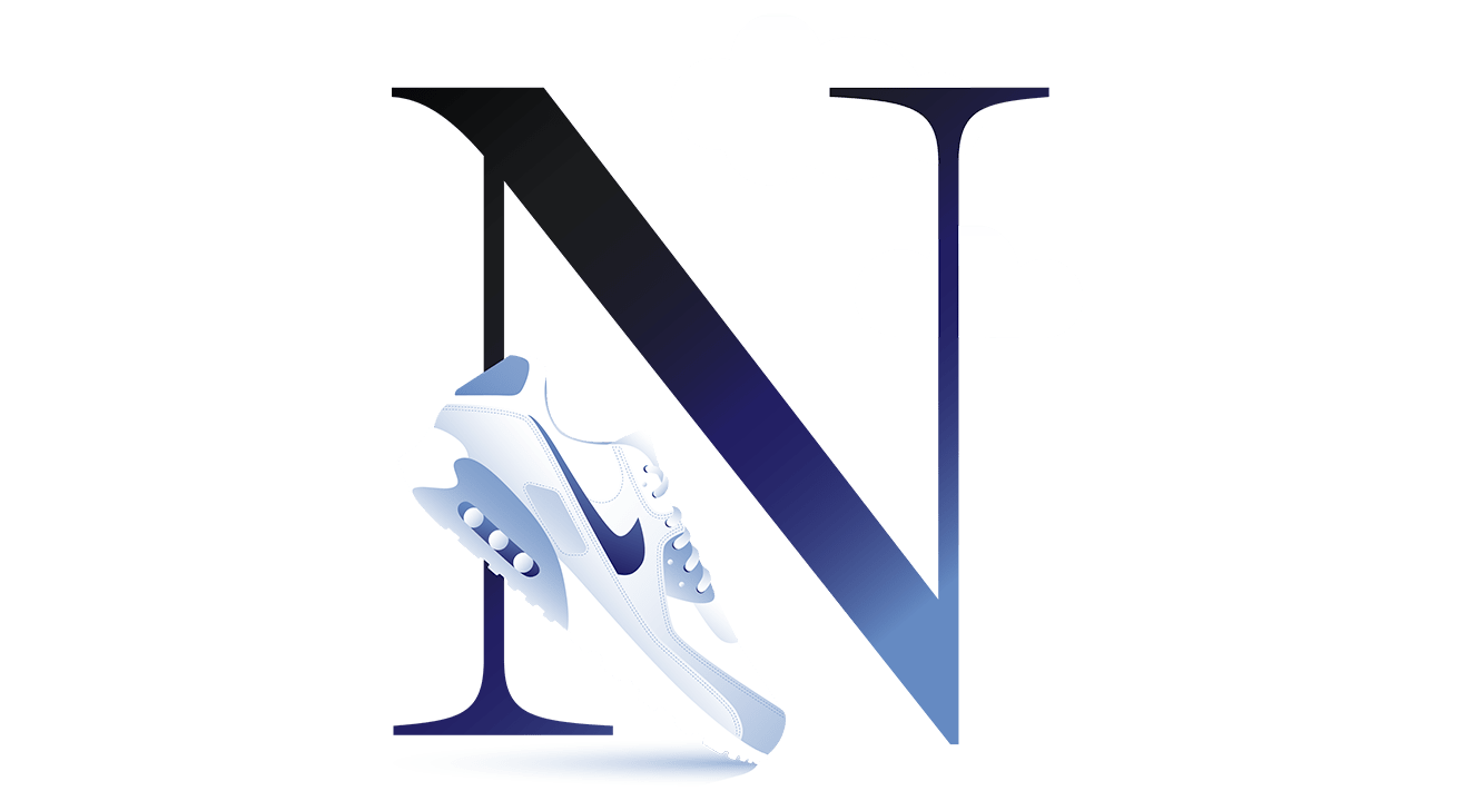 Illustration des Buchstabens N, symbolisch für die Nike Air Max